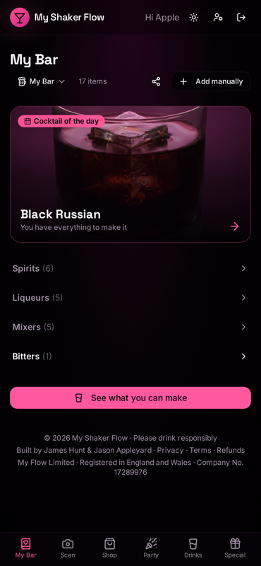 My Shaker Flow — My Bar